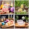 Mixed Scent Soap Base DIY Handmade Soap with Goat Milk & Honey & Peach & Cologne, Moisturizing Melt and Pour Soap Base for Soap Making 4pack
